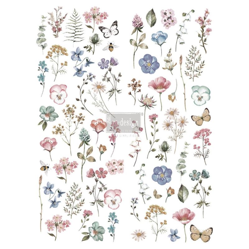 DELICATE FLEUR 22″X 30″- Prima Redesign Transfer