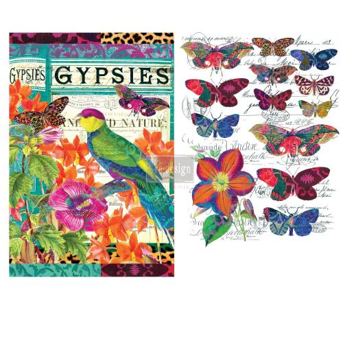 BOHO BIRD BUTTERFLY 22″X 30″- Prima Redesign Transfer