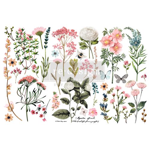 BOTANICAL PARADISE – 3 SHEETS, 6″X12″ - Prima Redesign Transfer