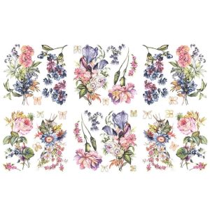 VINTAGE BLOOMS  – 6 Sheets ,  Hokus Pokus Transfer