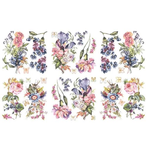 VINTAGE BLOOMS  – 6 Sheets ,  Hokus Pokus Transfer