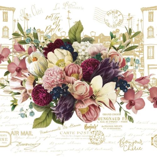 LA VIE EST BELLE - GOLD – Large cut into 3 Sheets ,  Hokus Pokus Transfer