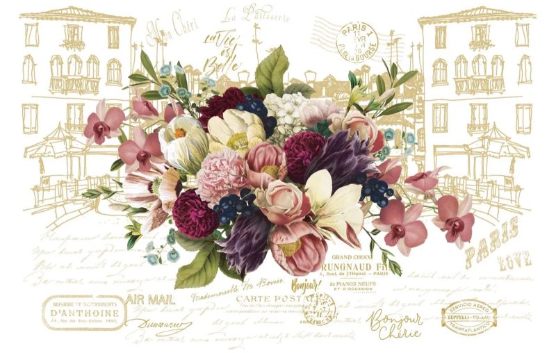 LA VIE EST BELLE - GOLD – Large cut into 3 Sheets ,  Hokus Pokus Transfer