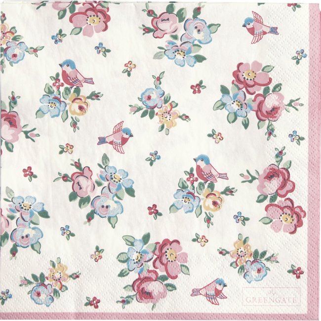 Napkin Ellie white - Greengate