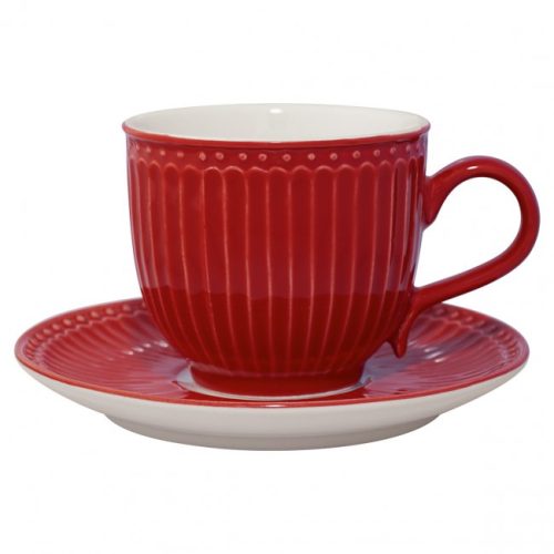 Cup & Saucer Alice red - Greengate