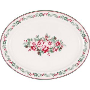 Oval serving plate Charline white - Greengate