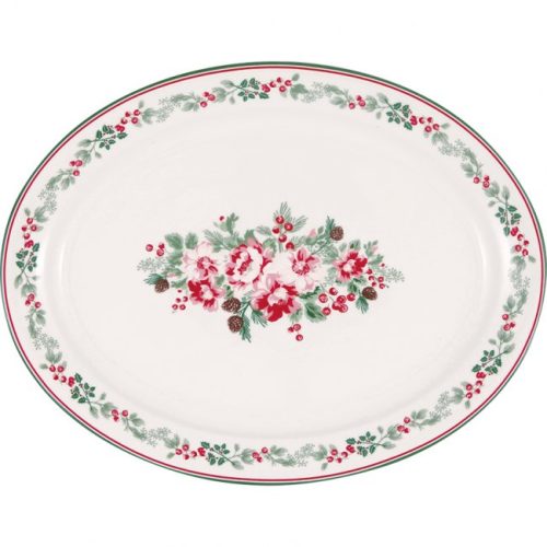 Oval serving plate Charline white - Greengate