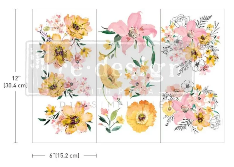 Watercolor Lush- Prima Redesign Transfer