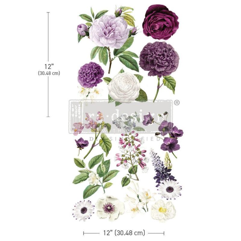 Majestic Blooms (30.5x30.5cm) - Prima Redesign Transfer